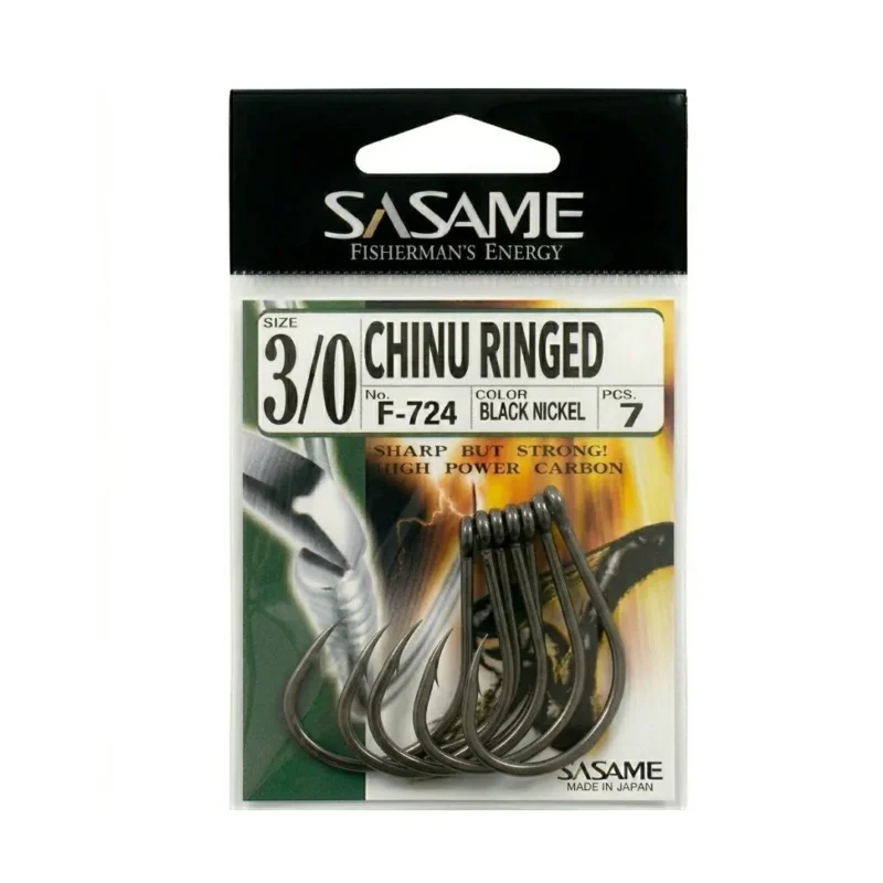 ANZUELO SASAME CHINU RINGED F-724 N*3/0 (7UND.- BL/NK) 3113000060030 P/BOGA - PACU Y LISAS Anzuelo Chinu Ringed F 724 N*3/0 para Boga Pacu y Lisas Sasame
