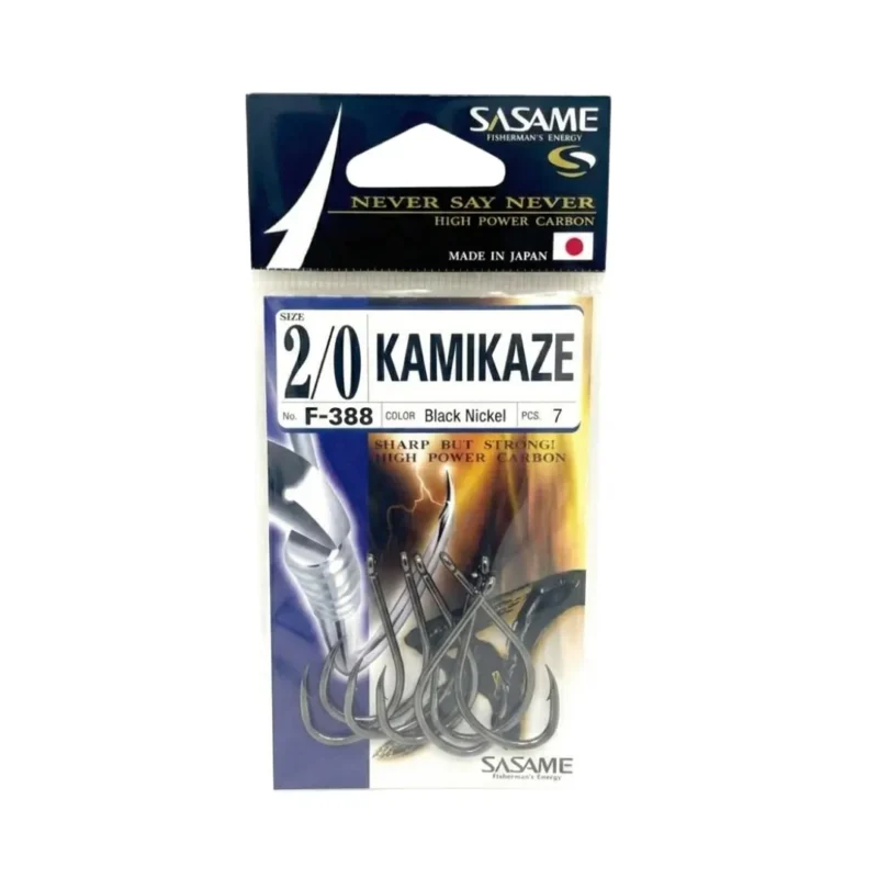 ANZUELO SASAME KAMIKAZE F-388 N*2/0 (7UND.- BL/NK) 3113000110002 P/DORADO - SURUBI - PATI - PACU Anzuelo Kamikaze F 388 N*2/0 para Dorado Surubi Pati Pacu Sasame
