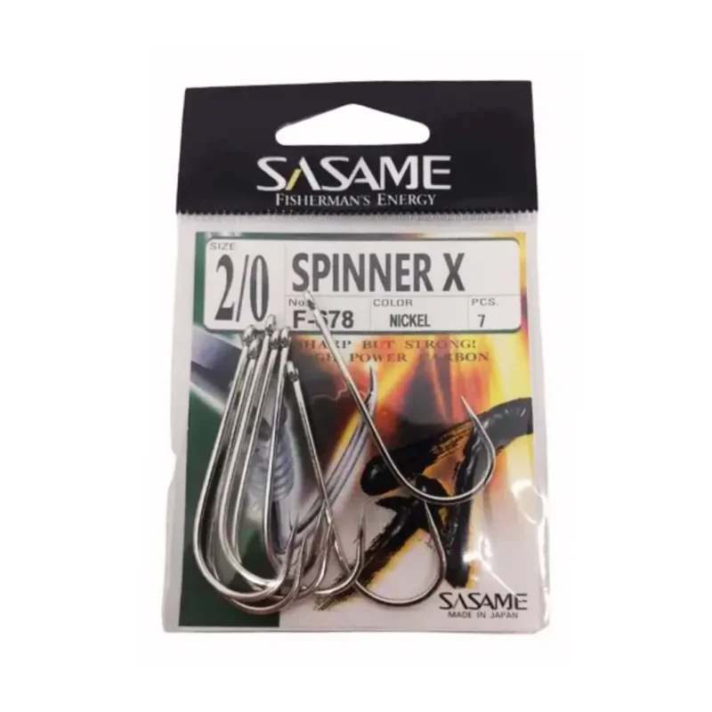 ANZUELO SASAME SPINNER X F-678 N*2/0 (7UND.- SILVER) 3113000600020 P/LENGUADO O VARIADA Anzuelo Spinner X F 678 N*2/0 para Lenguado O Variada Sasame