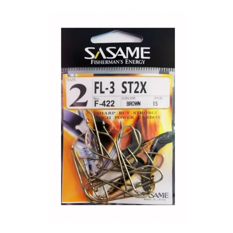 ANZUELO SASAME FL-3 ST2X F-422 N*02 (15UND.- BROWN) 3113000220002 P/FLY Anzuelo Fl 3 St2X F 422 N*02 para Fly Sasame