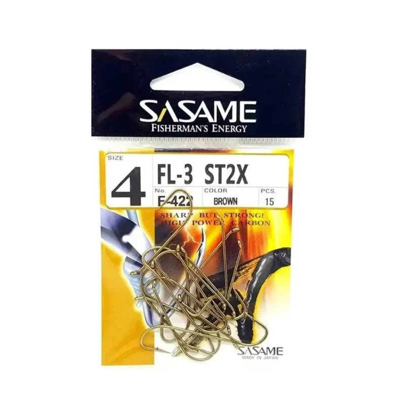 ANZUELO SASAME FL-3 ST2X F-422 N*04 (15UND.- BROWN) 3113000220004 P/FLY Anzuelo Fl 3 St2X F 422 N*04 para Fly Sasame