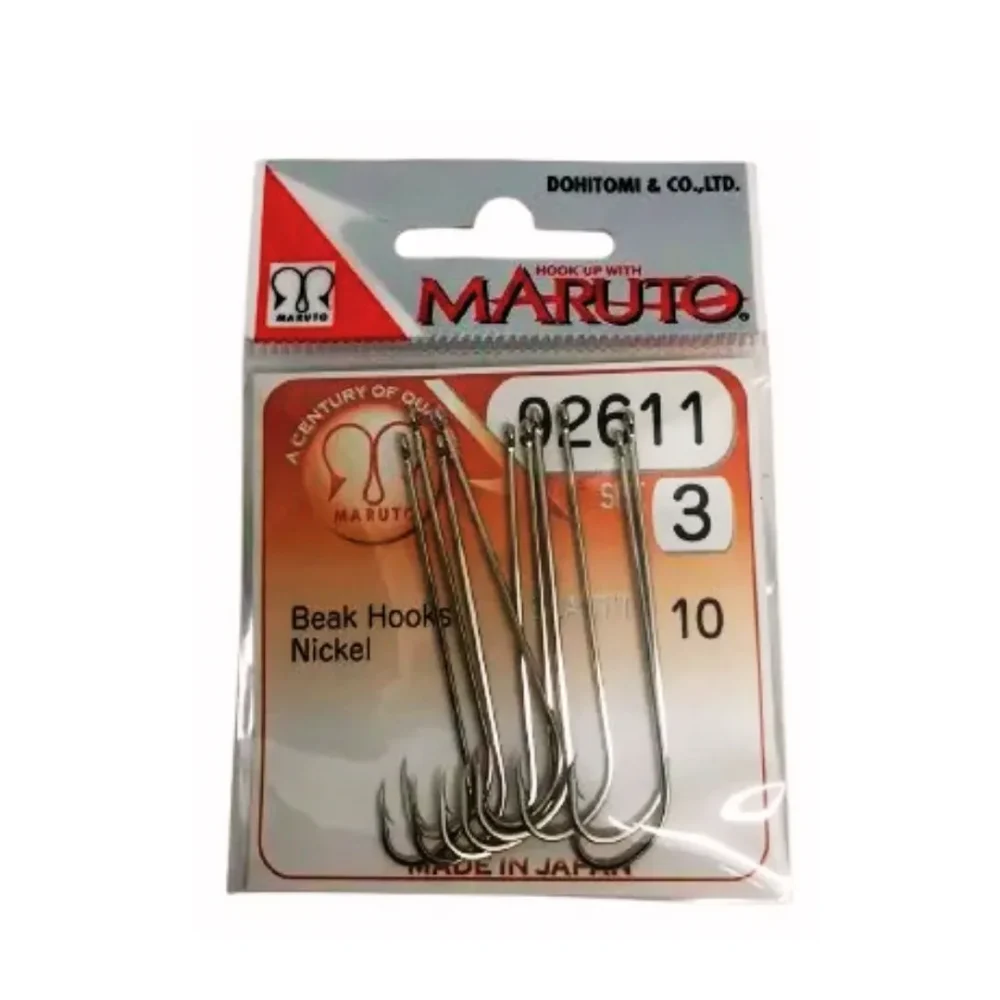 ANZUELO MARUTO 92611NI-3 N°3 NIQUEL BOLSA X 10 UNID (92611NI-3) Anzuelo 92611Ni 3 N°3 Niquel Bolsa X 10 Unidades Maruto