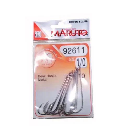 ANZUELO MARUTO 92611NI-1/0 N°1/0 NIQUEL BOLSA X 10 UNID (92611NI-1/0) Anzuelo 92611Ni 1/0 N°1/0 Niquel Bolsa X 10 Unidades Maruto