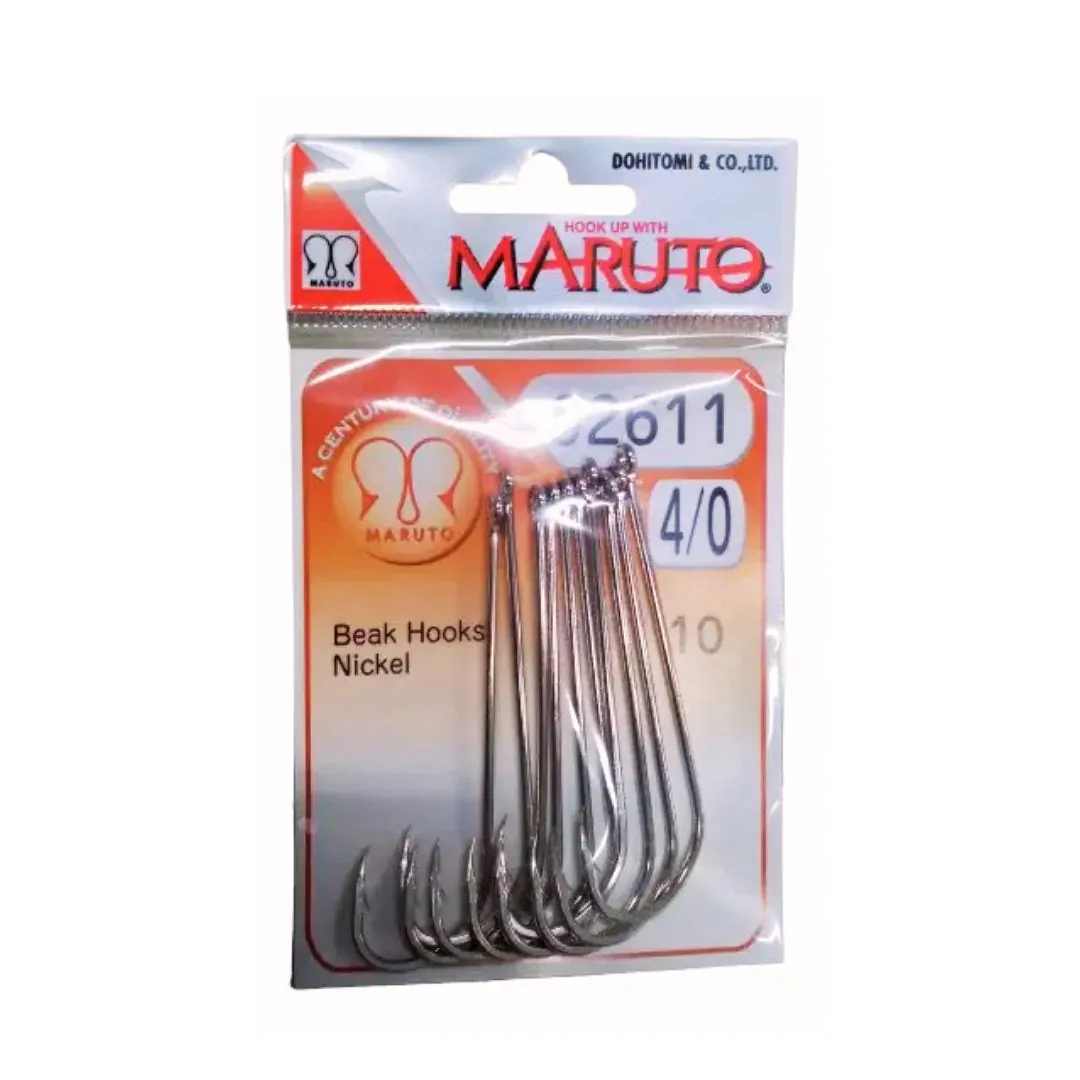 ANZUELO MARUTO 92611NI-4/0 N°4/0 NIQUEL BOLSA X 10 UNID (92611NI-4/0) Anzuelo 92611Ni 4/0 N°4/0 Niquel Bolsa X 10 Unidades Maruto