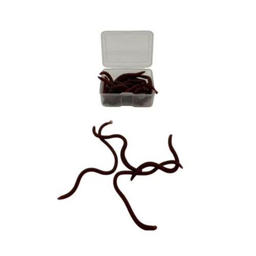 Señuelo Lombriz Goma Caja x 20 Unidades BS-73 Red fish