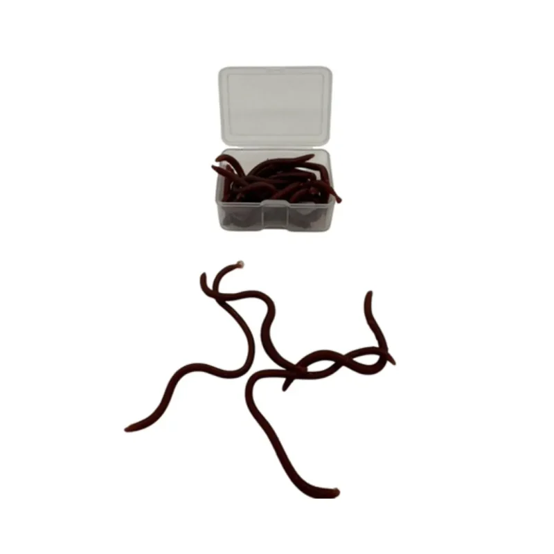 Señuelo Lombriz Goma Caja x 20 Unidades BS-73 Red fish