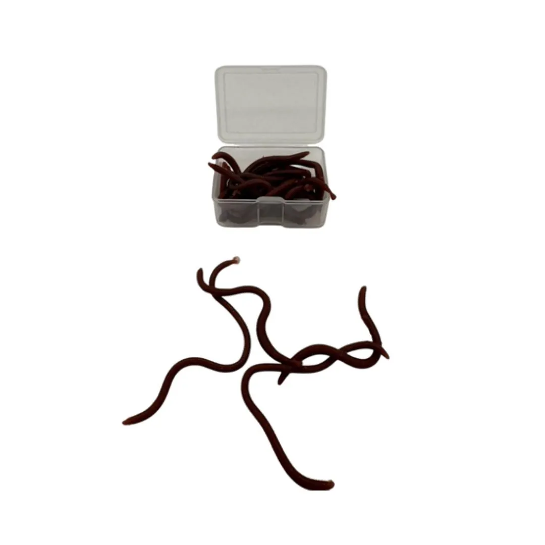 LOMBRIZ RED FISH EN CAJA X 20 UN (BS-73) Señuelo Lombriz Goma Caja x 20 Unidades BS-73 Red fish