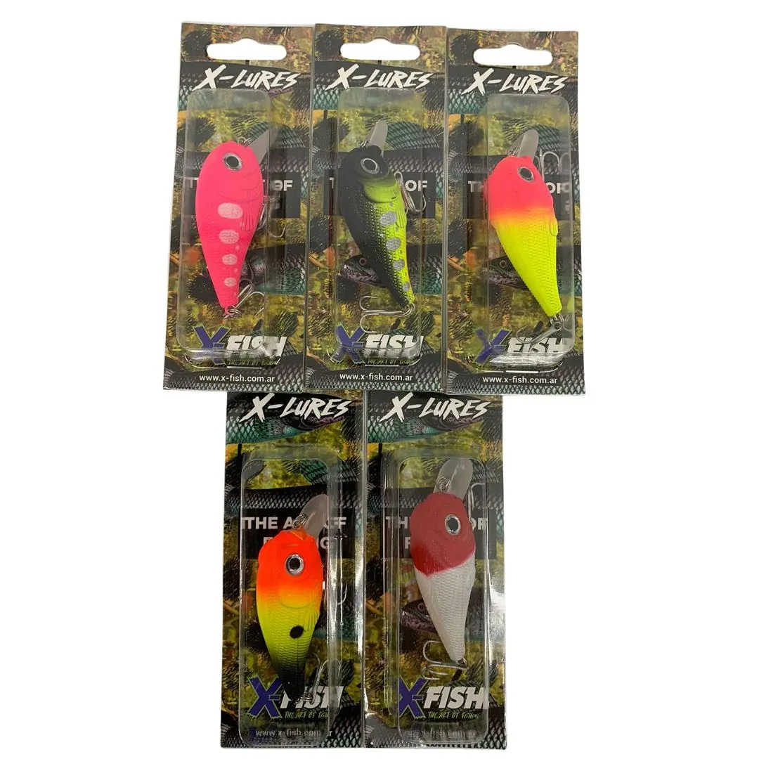 SEÑUELO RED FISH X-LURES 7CM/12.5GR/2 ROBAD PALETA CORTA (P-42) Señuelo X-Fish Lures P42 Paleta Corta Superficie Tararira Dorado Red fish