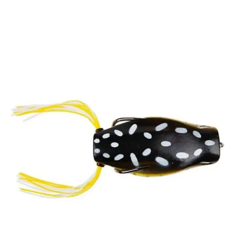 Señuelo Rana Plop Fp Negro 6,5 Cm/18 Gr/2 Anz. con Flecos (F65182P) Waterdog