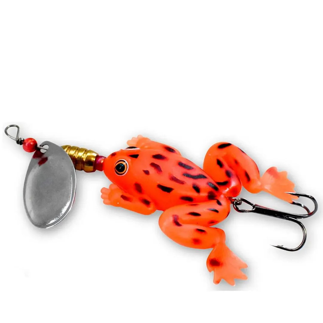 SEÑUELO ALBATROS RANA C/CUCHARA NARANJA 6CM A8852