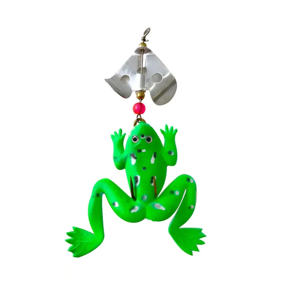 Señuelo Rana con Hélice 7,5cm Tararira Dorado Verde Albatros