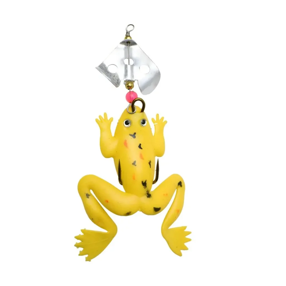 Señuelo Rana con Hélice 7,5cm Tararira Dorado Amarillo Albatros