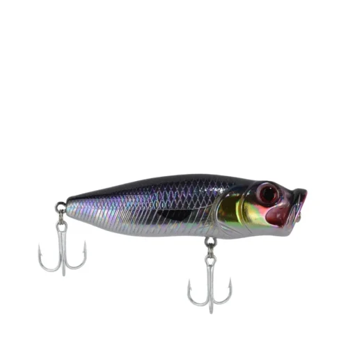 Señuelo Albatros Popper Wb93B 8 Cm/14Grs Negro y Plateado
