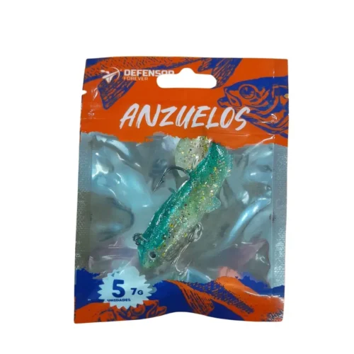 SEÑUELO DEFENSOR FOREVER MOJARRA SILICONA CELESTE (F-93-7) - 1 SEÑUELO DEFENSOR FOREVER MOJARRA SILICONA CELESTE (F-93-7)