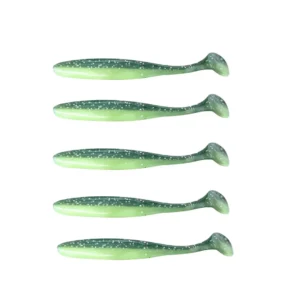 Señuelo de Silicona SL31 127mm Gr X 5 Unidades Verde Oscuro y Lima Liso