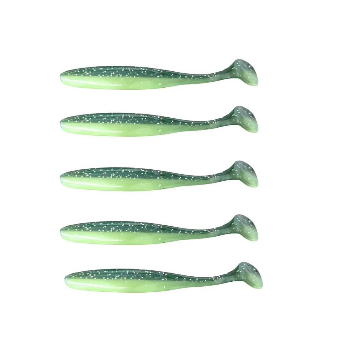 SEÑUELO DE SILICONA SL31 127MM/10GR X 5 UNIDADES VERDE OSCURO Y LIMA LISO (108085) Señuelo de Silicona SL31 127mm/10 Gr X 5 Unidades Verde Oscuro y Lima Liso