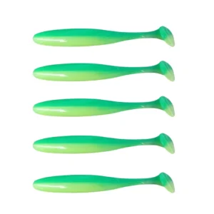 Señuelo de Silicona SL31 127mm Gr X 5 Unidades Verde Claro con Brillo