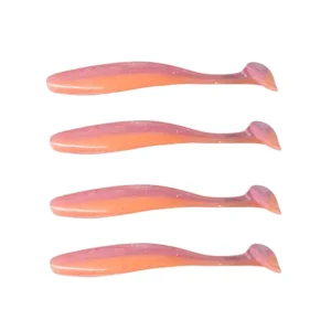 Señuelo de Silicona SL31 114,3mm Gr X 4 Unidades Rosa y Naranja con Brillos
