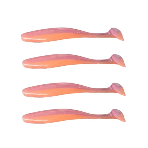 SEÑUELO DE SILICONA SL31 114,3MM/7GR X 4 UNIDADES ROSA Y NARANJA C/BRILLOS (108091) Señuelo de Silicona SL31 114,3mm/7 Gr X 4 Unidades Rosa y Naranja con Brillos