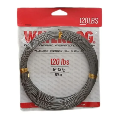 CABLE DE ACERO WATERDOG 120LBS BOBINA X 50MTS Cable de Acero 120Lbs Bobina X 50Mts Waterdog