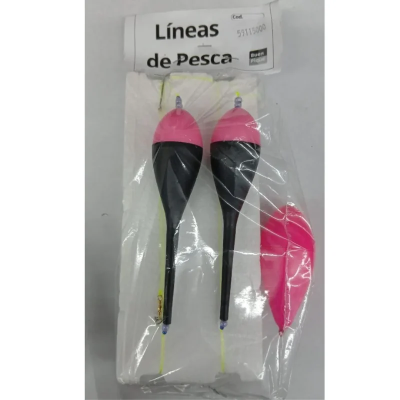 Linea Flote B.p 2 Boyas Chupetonas M1004 + Puntera para Pejerrey
