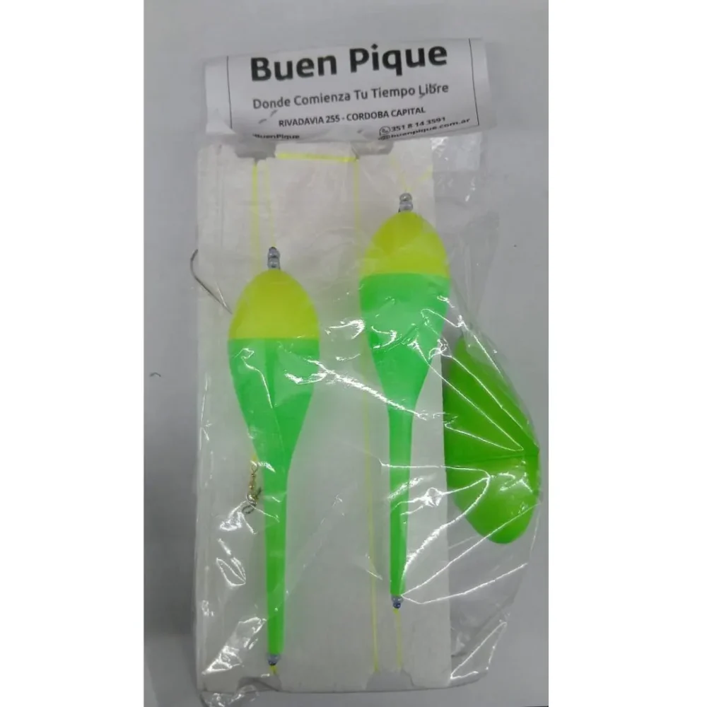 Linea Flote B.p 2 Boyas Chupetonas M1004 + Puntera para Pejerrey
