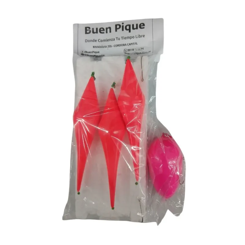 LINEA FLOTE B.P 3 BOYAS ROMBO + PUNTERO Nº 207 "PARA PEJERREY"(C/BOYA PLASTICA MAURI)