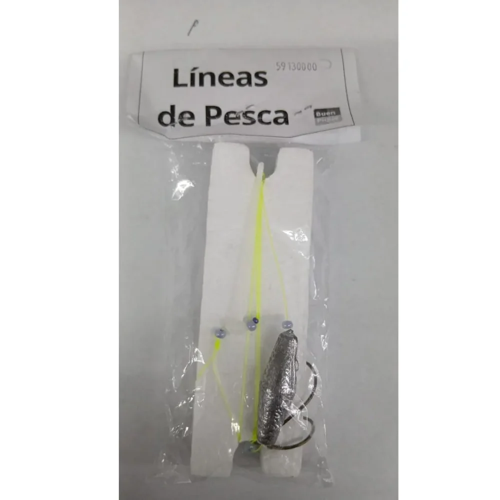 Linea Fondo B.p. para Carpa con Plomo Pasante y Rotativo. Plastico