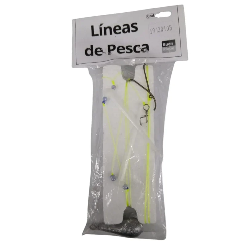Linea Fondo B.p. para Carpa con Plomo Pera 50Grs y Rotativo. Plastico