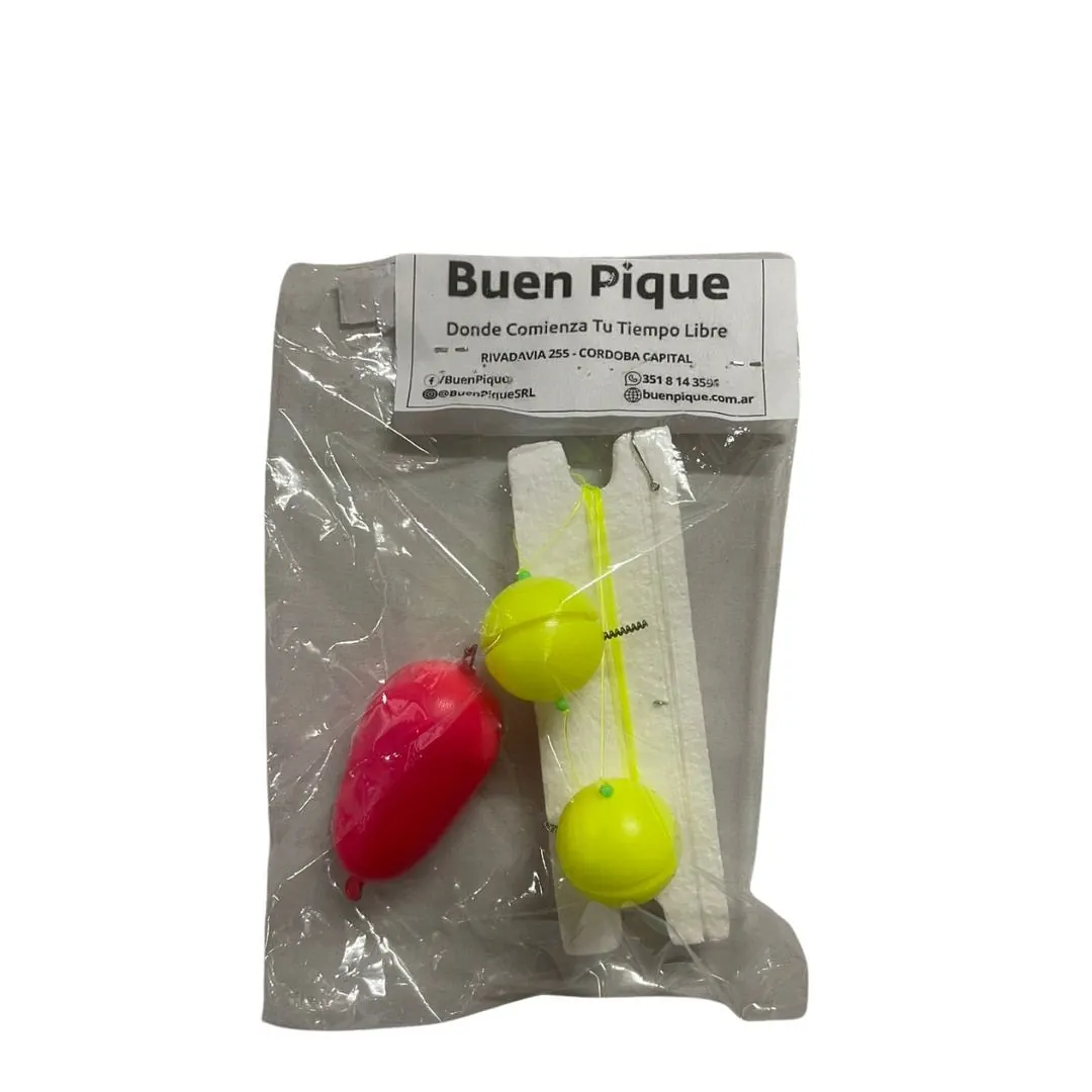 LINEA FLOTE B.P. YO-YO 30MM 2 BOYAS C/PUNTERO P/PEJERREY (CHIRIMBOLO)