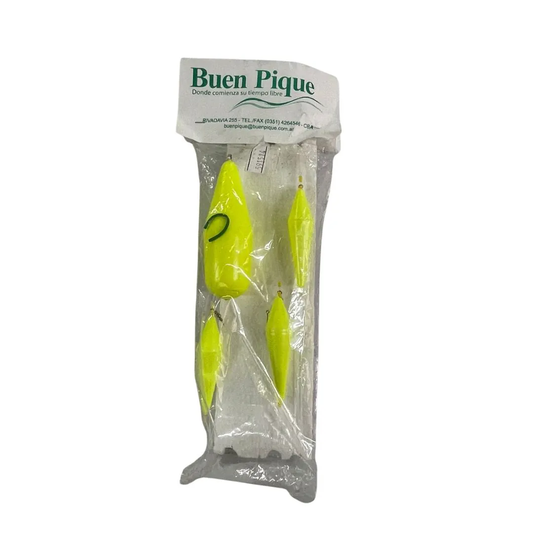 Linea Flote e.t. Chupeta 3 Boyas con Puntero N*6 Pintado