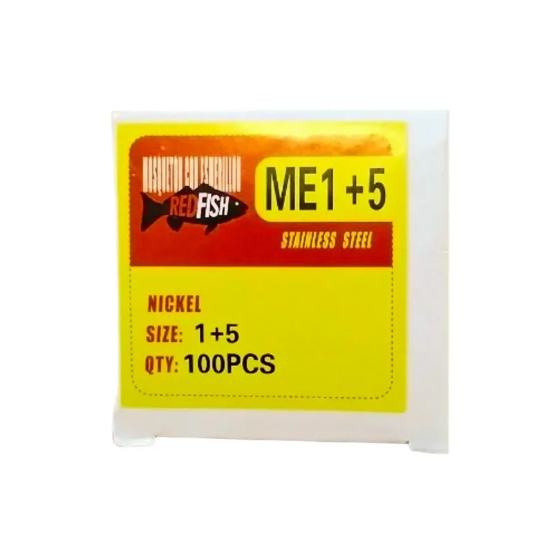 ESMERILLON C/MOSQUETON RED FISH N* 1+5 X 100 (ME-1+5#) Esmerillon con Mosqueton N* 1+5 X 100 (Me 1+5#) Red fish