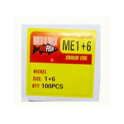 Esmerillon con Mosqueton N* 1+6 X 100 (Me 1+6#) Red fish