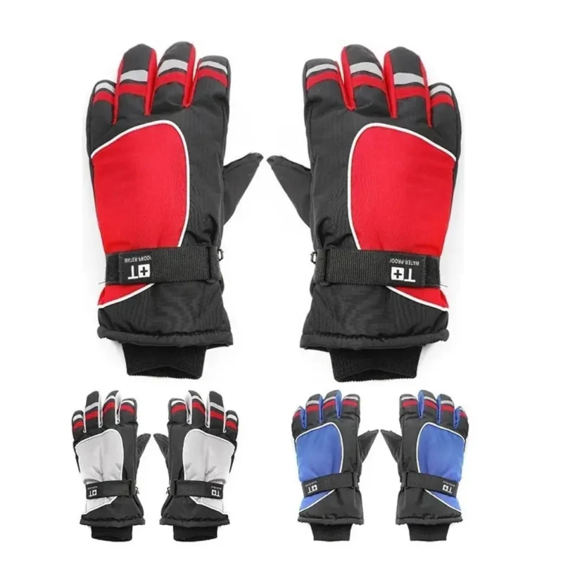 Guantes Invierno 10649 Gris-Rojo Azul
