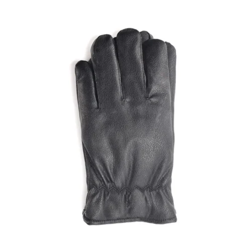 Guantes Moto Sport 23595 de Cuerina con Interior de Piel Negro Travel tech