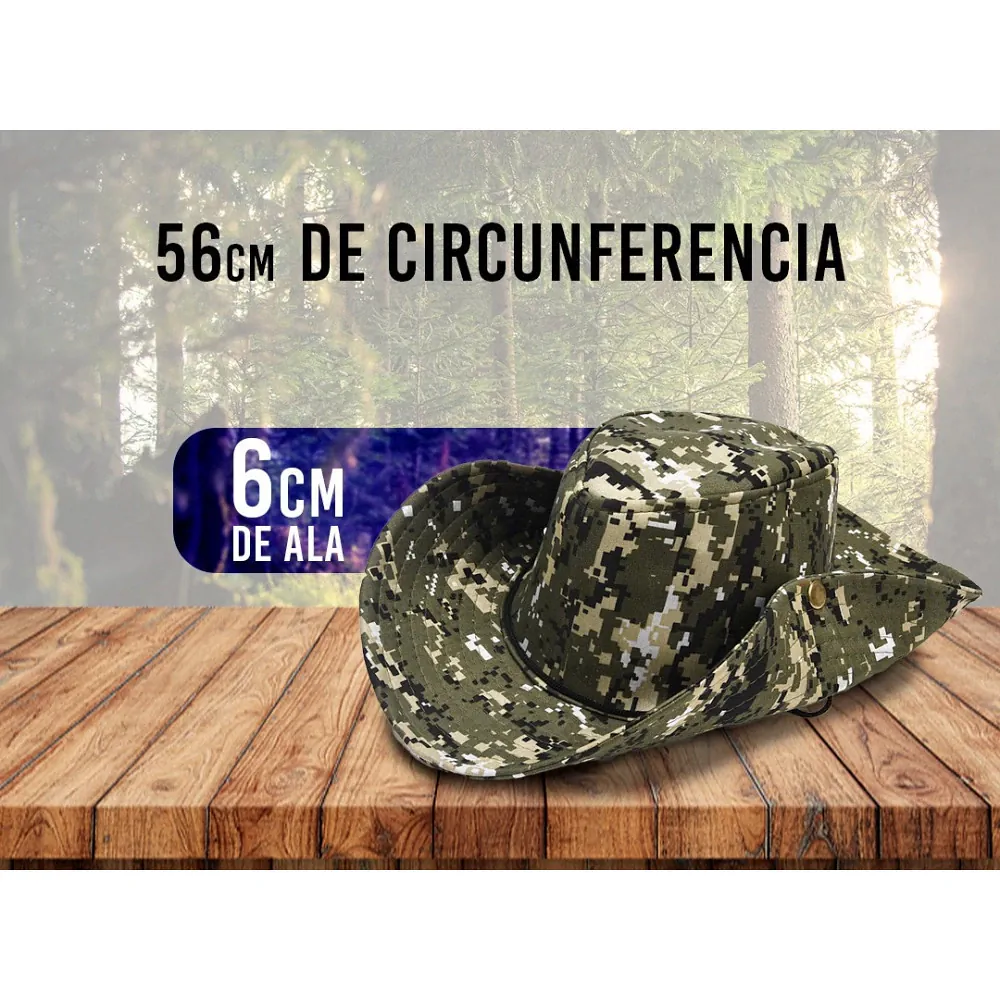 SOMBRERO CAMPING C/SUJETADOR CAMUFLADO (31215)