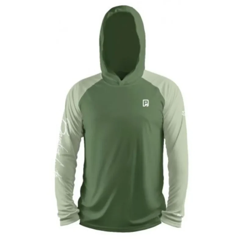 Remera Breaking Combinada Oliva con Capucha Manga Larga Uv 50 XS Payo