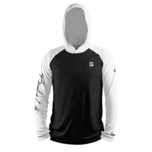 Remera Breaking Combinada Negro/Blanco con Capucha Manga Larga Uv 50 XS Payo