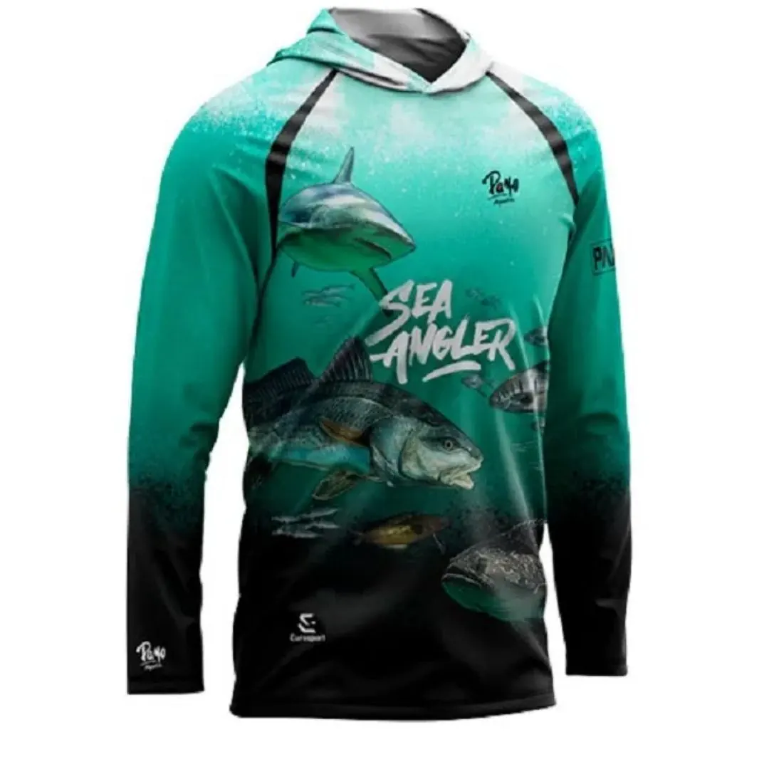 Remera Sea Angler Mar con Capucha C.1001P Manga Larga Uv S Payo