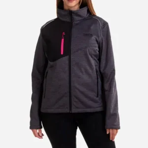 Campera Eureka Soft Shell con Capucha Mujer Gris XL