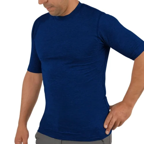 Remera Termica Hombre Bamboo M/C Talle 2/M Azul (Ia0521) Trevo