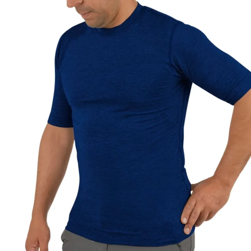 REMERA TREVO TERMICA M´S BAMBOO M/C T2/M AZUL (IA0521) Remera Termica Hombre Bamboo M/C Talle 2/M Azul (Ia0521) Trevo