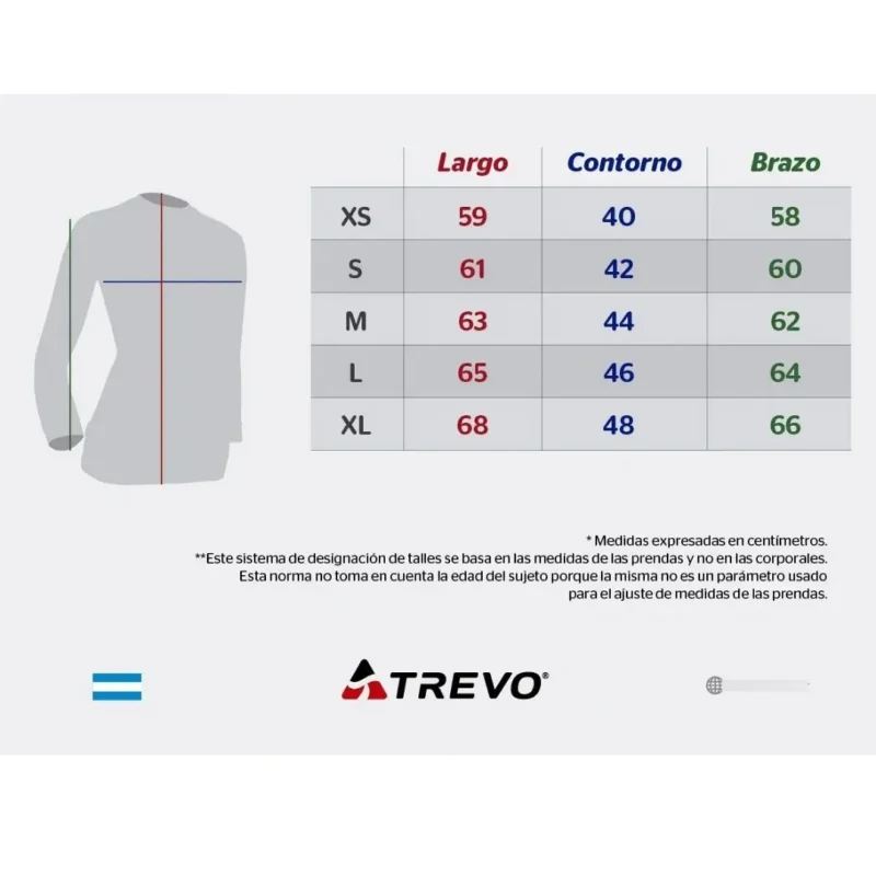 REMERA TREVO TERMICA L´S FRIZA T3/L BLANCO (IA0509)