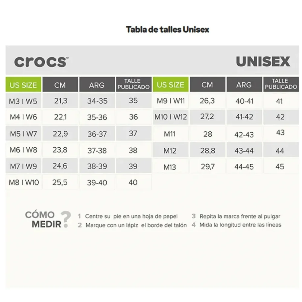 CALZADO CROCS CLASSIC T.M4/Nª 36 NEGRO (C10001-C001)