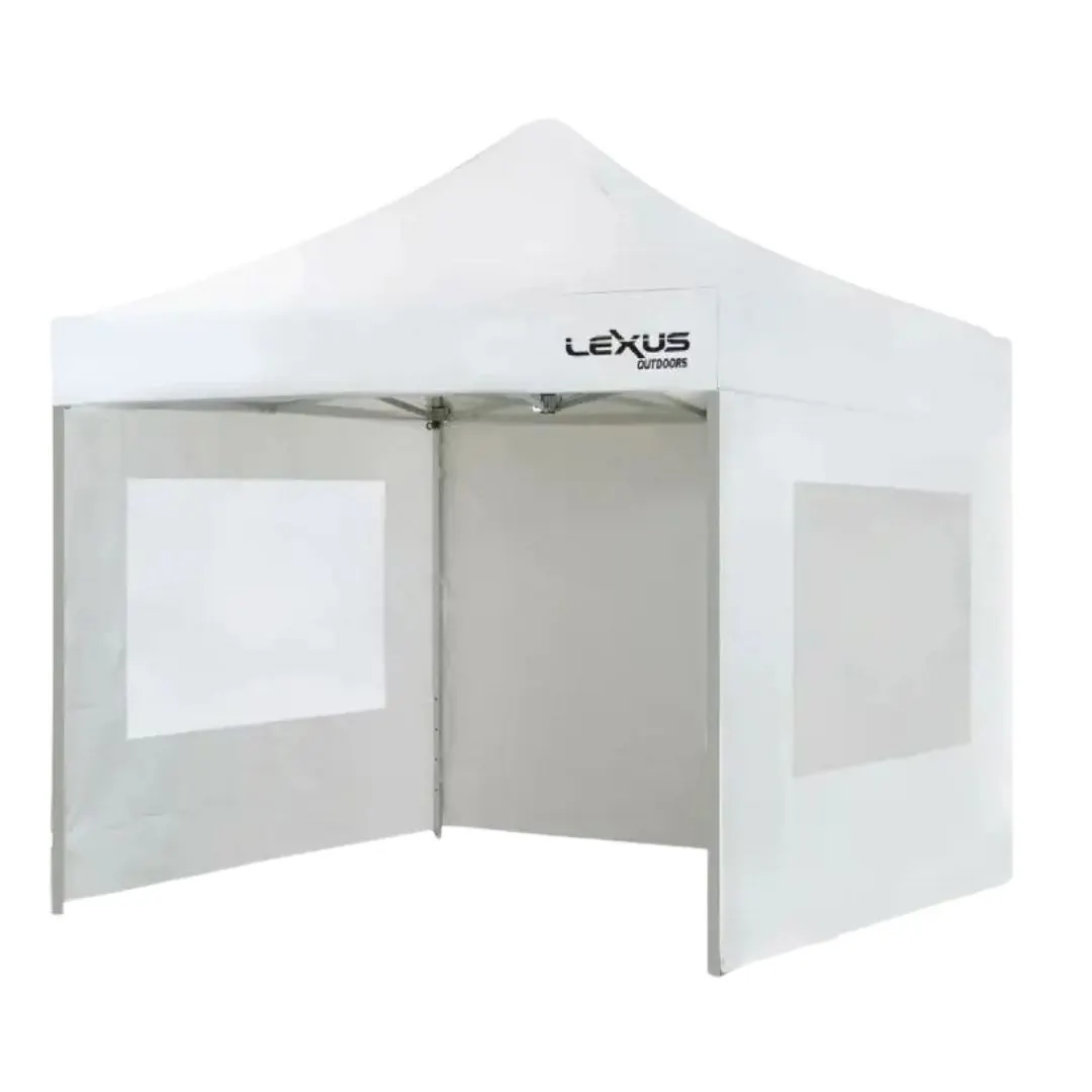 Gazebo Premium "Blanco" 3 Laterales 3,00X3,00mts Acero (Lex-S5-1P-B) Lexus