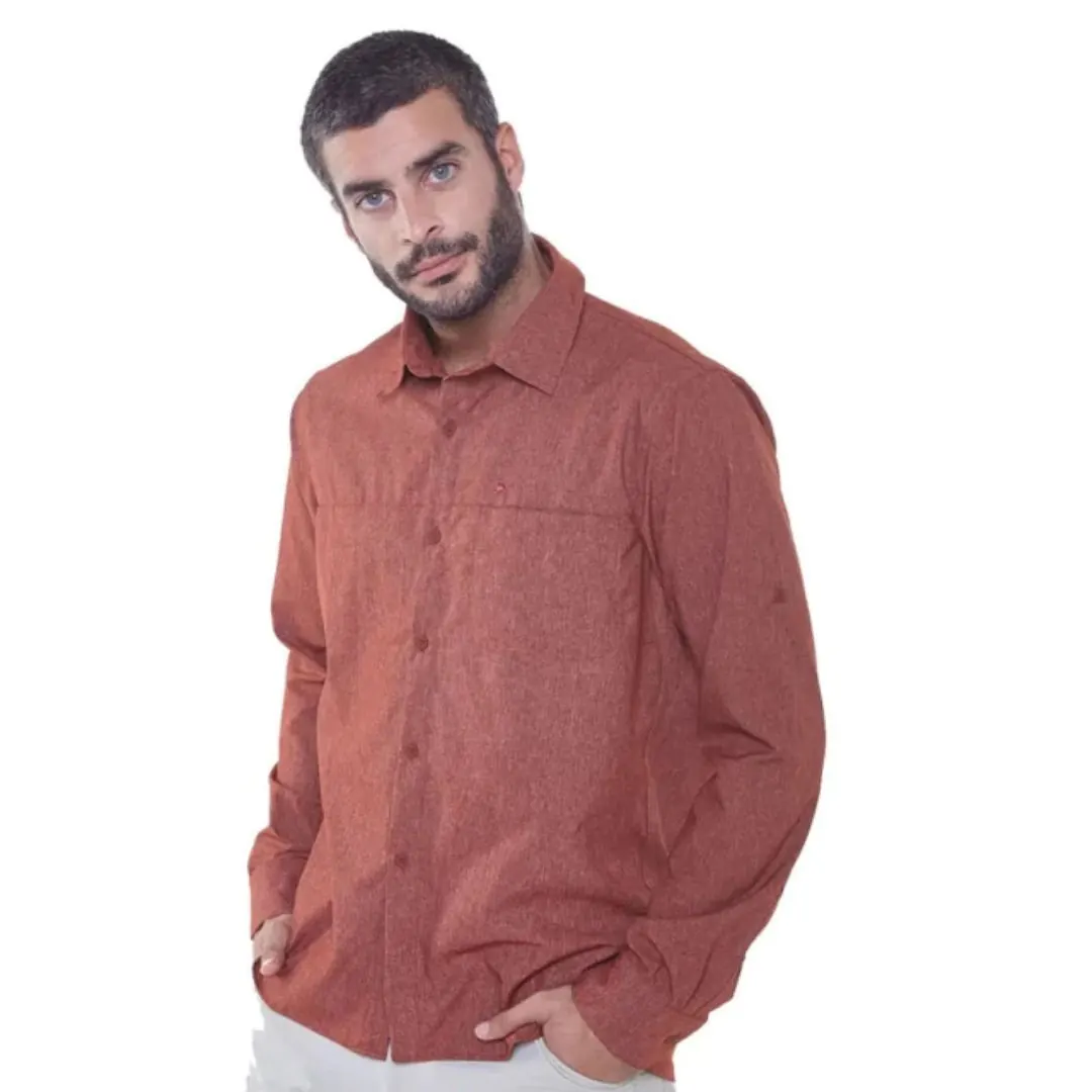 CAMISA MTG BOLT M´S M/L T4/XL TERRACOTA MELANGE - 1 Camisa Mtg Bolt M´s M/L T4/Xl Terracota Melange