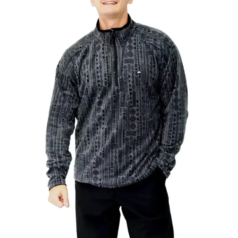 Buzo Micropolar Montagne Drake Print Hombre Talle 1/S Negro
