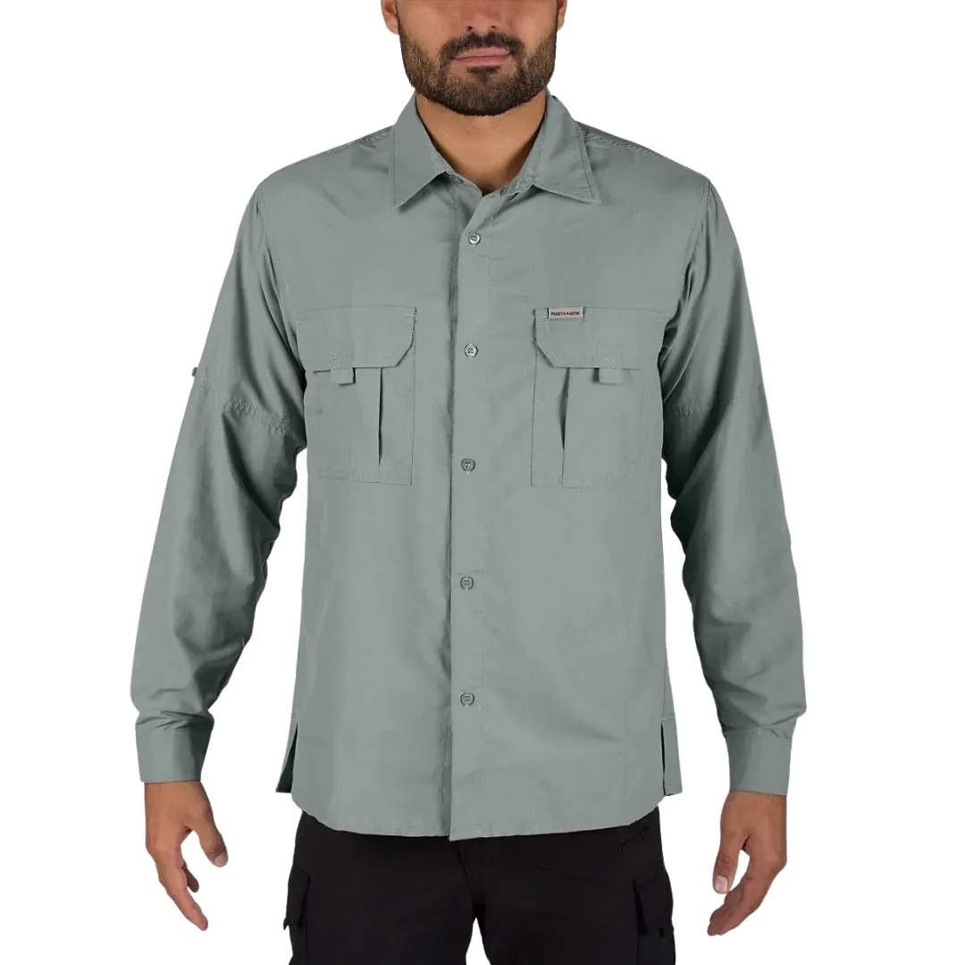 CAMISA MTG BOTSUANA M/L M´S T4/XL LIGHT GRAVA - 1 Camisa Manga Larga Botsuana - Hombre - Talle XL - Gris Montagne