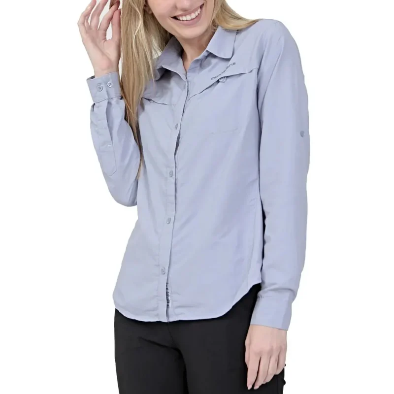 Camisa Manga Larga Kiara - Mujer - Talle S - Azul Montagne