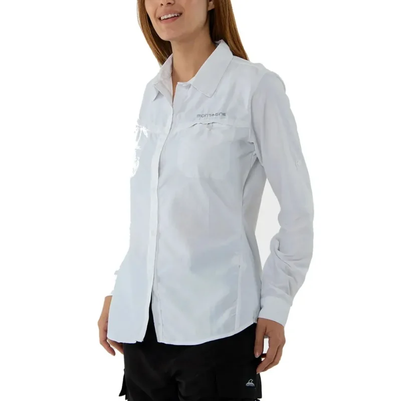 CAMISA MTG KIARA M/L L´S T48/L BLANCO - 1 Camisa Manga Larga Kiara - Mujer - Talle L - Blanco Montagne
